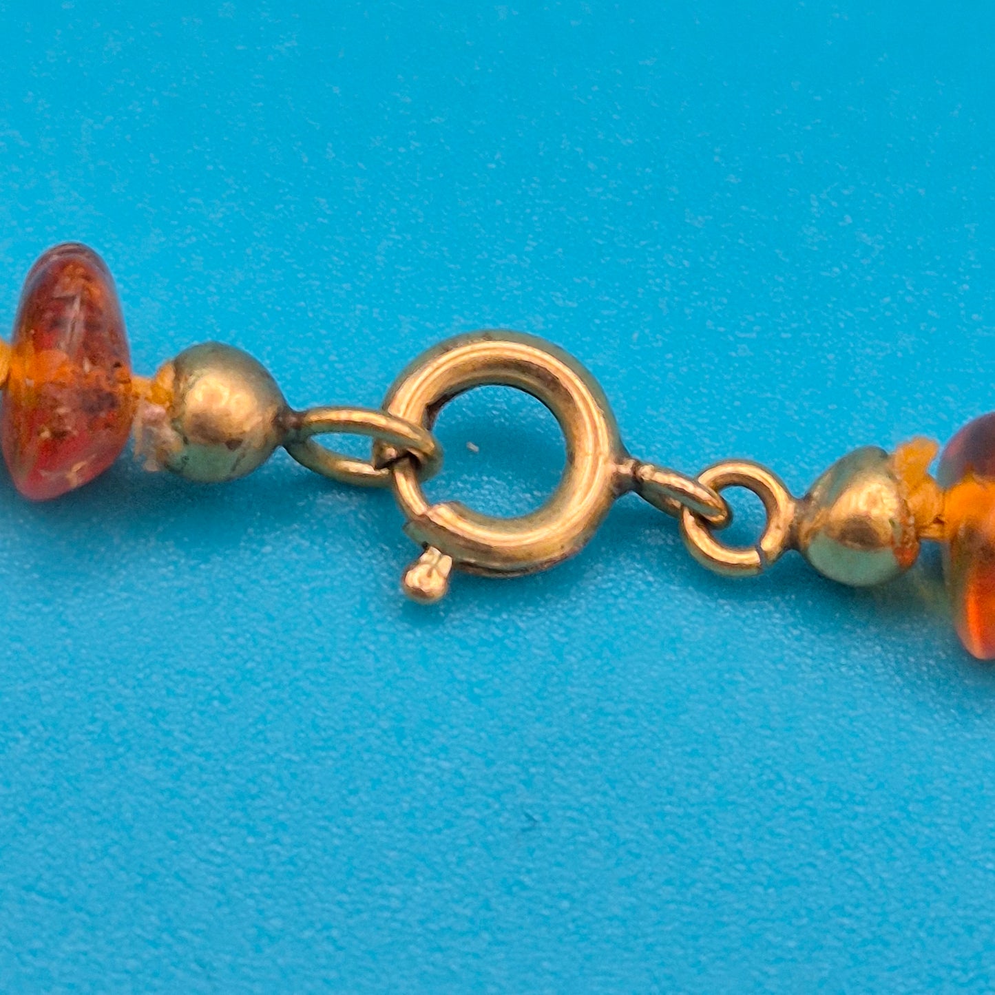 Vintage Bernstein Collier mit individuellen Naturstein-Elementen