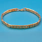 Vintage Goldfarbenes Gliederarmband mit Sicherheitsring Verschluss