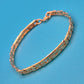 Vintage Goldfarbenes Gliederarmband mit Sicherheitsring Verschluss