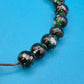Vintage Glasperlen-Armband in Schwarz-Grün mit Akzentperle