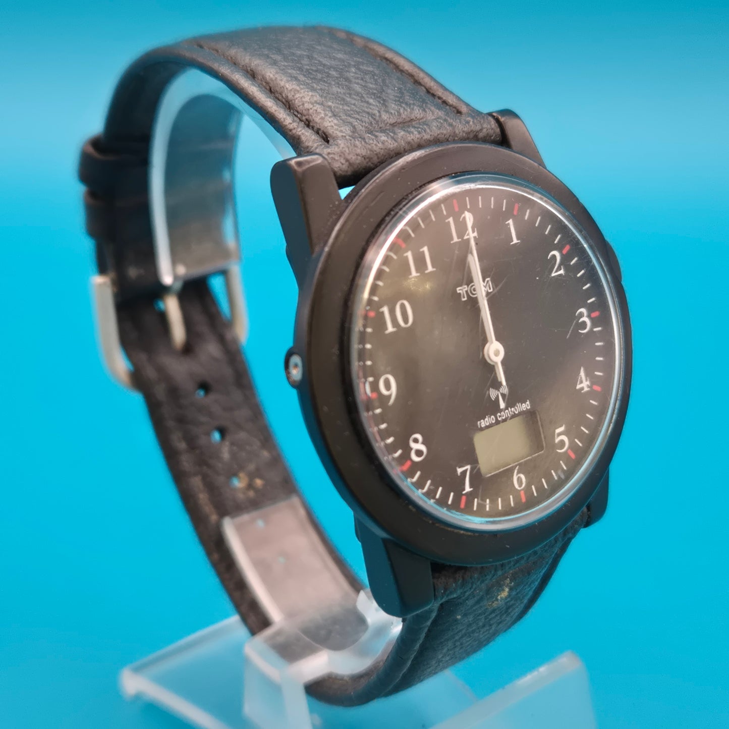 TCM Funkgesteuerte Armbanduhr Analog-Digital Schwarz 23cm