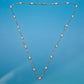 Vintage Kette mit zarten weißen Perlen-Elementen Goldfarben 40 cm