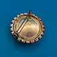 Vintage Emaille Brosche im goldenen Zahnrad-Design 3 cm
