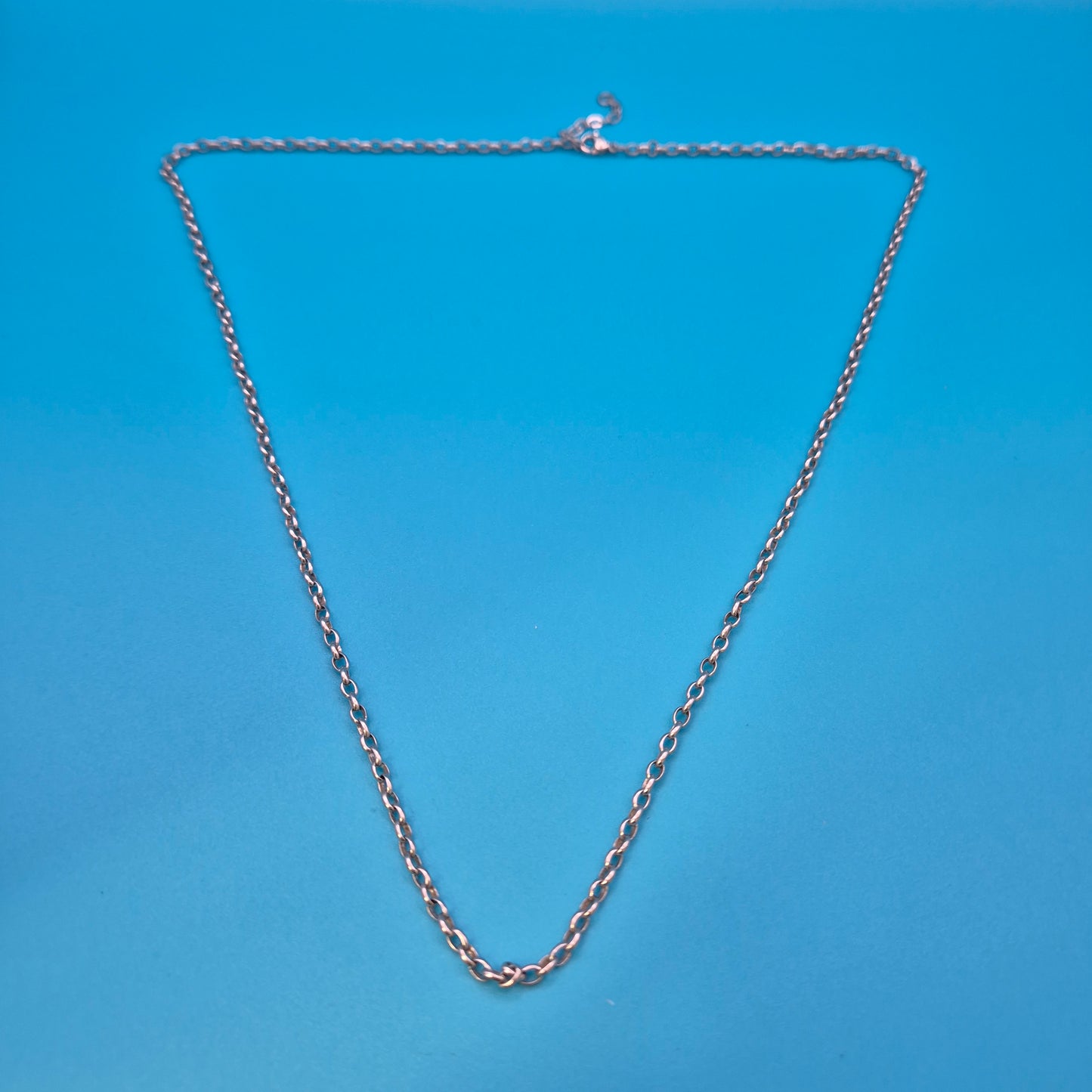 Klassische schlichte Silberkette 34cm