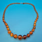 Elegante Vintage Bernstein-Kette mit Farbverlauf – 30 cm
