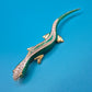 Vintage Emaille Brosche Salamander mit Strass-Verzierung Goldfarben