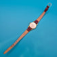 Vintage ADEC Quarz Armbanduhr mit bordeauxrotem Lederarmband