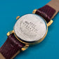 Vintage ADEC Quarz Armbanduhr mit bordeauxrotem Lederarmband