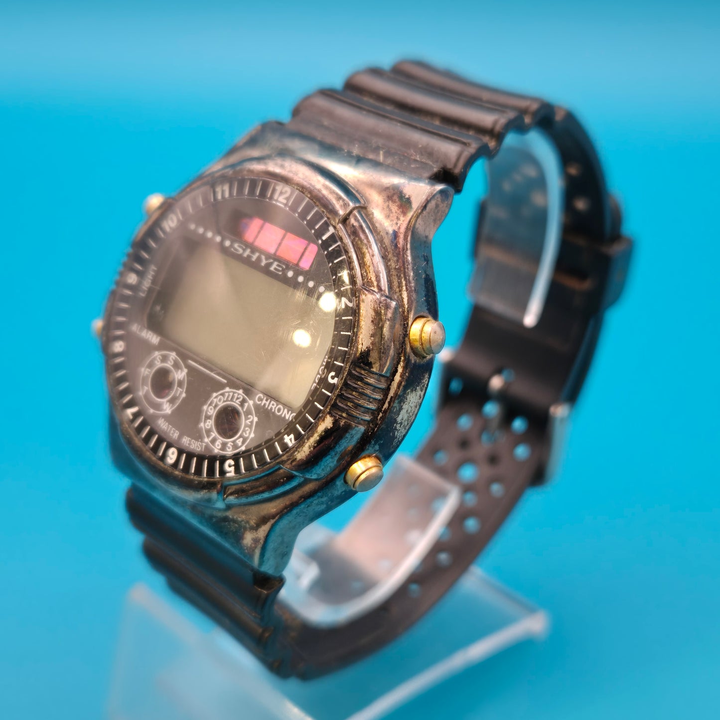Vintage SHYE Digitaluhr Taucheruhr Sportuhr 90er Jahre Retro Style