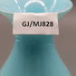 Klassische Murano Stil Kunstglas Vase Elegantes Türkis mit Klarglasfuß