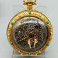 Luxus Seltene Taschenuhr 18K Gold Tascheuhr Adam & Eva 1949