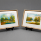 Deutsches Künstlerduo (XX) – Landschafts-Aquarelle im Rahmen (2 Stk.)