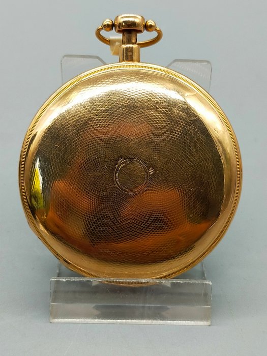Seltene Antike Spindeltaschenuhr Prunk-Taschenuhr Gold 24K 1949