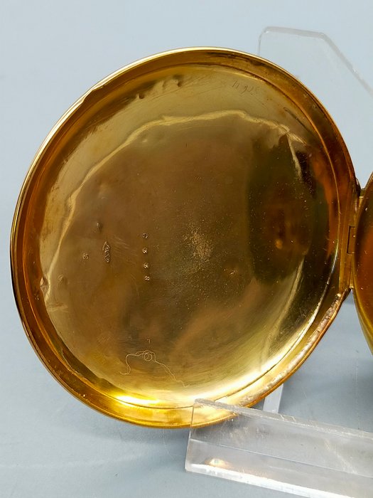 Seltene Antike Spindeltaschenuhr Prunk-Taschenuhr Gold 24K 1949