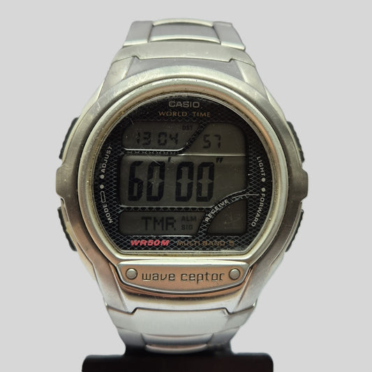 Casio Herrenarmbanduhr – Wave Ceptor mit Weltzeitfunktion