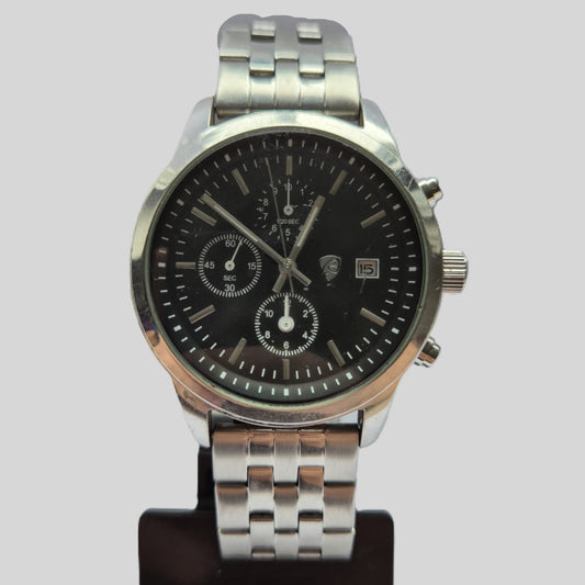 Sportliche Herrenarmbanduhr – Chronograph in Edelstahl