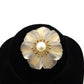 Exquisite Blumen-Brosche/Nadel in 18k Gelbgold - Signiert von I.B