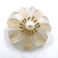 Exquisite Blumen-Brosche/Nadel in 18k Gelbgold - Signiert von I.B