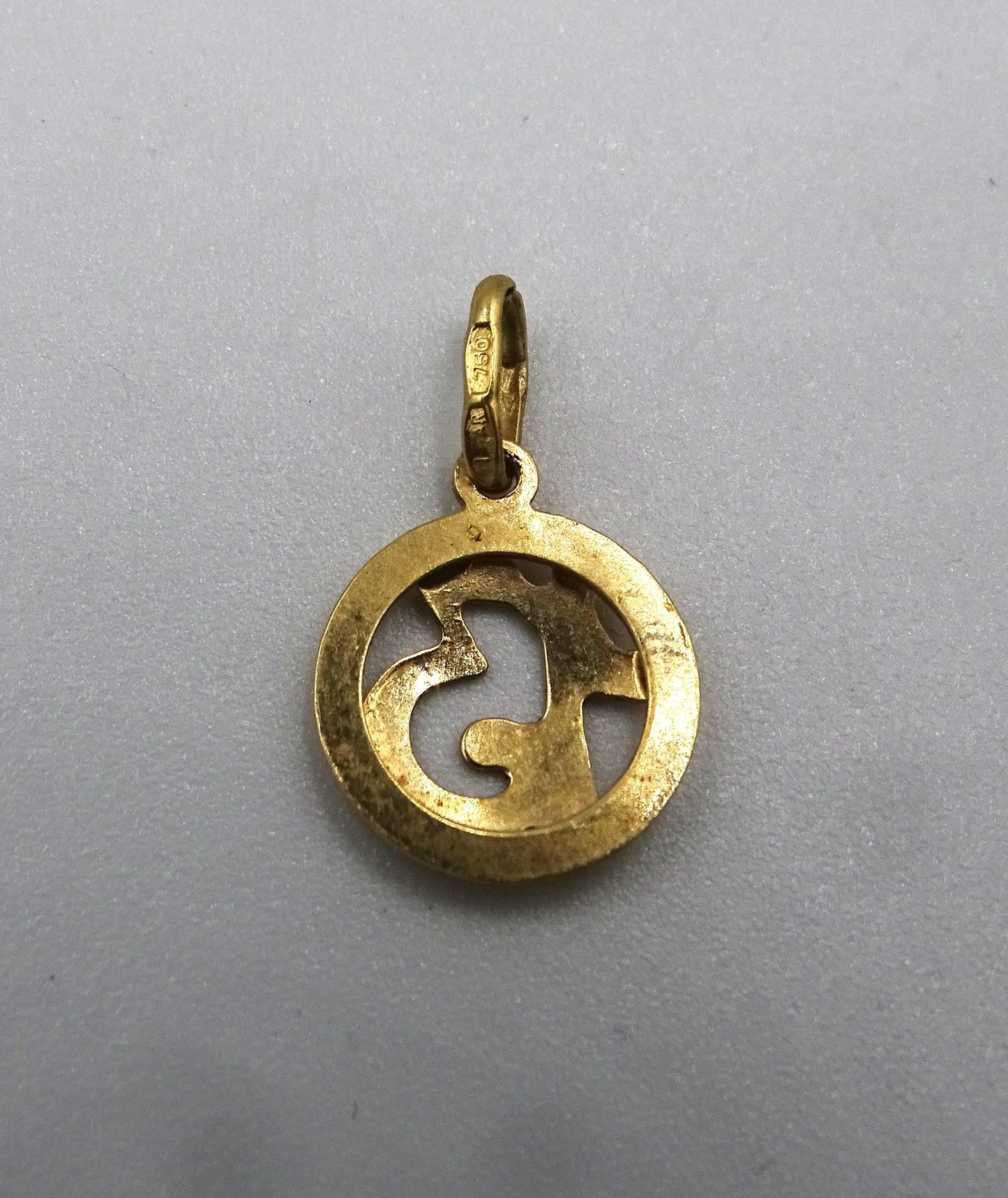 Italienischer 18K Nr. 13 Glücksbringer - Vintage Love Token Anhänger