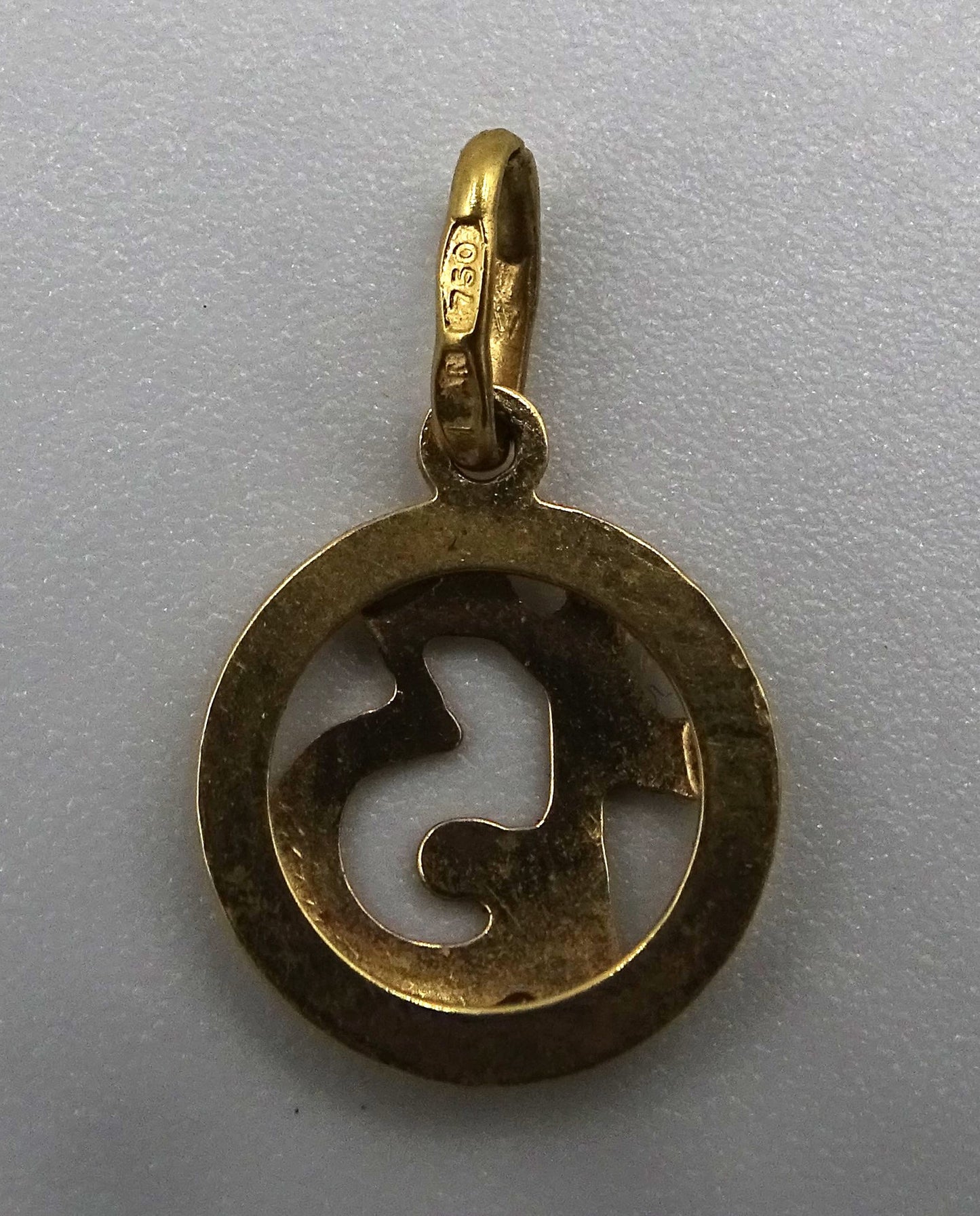 Italienischer 18K Nr. 13 Glücksbringer - Vintage Love Token Anhänger