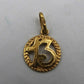 Italienischer 18K Nr. 13 Glücksbringer - Vintage Love Token Anhänger