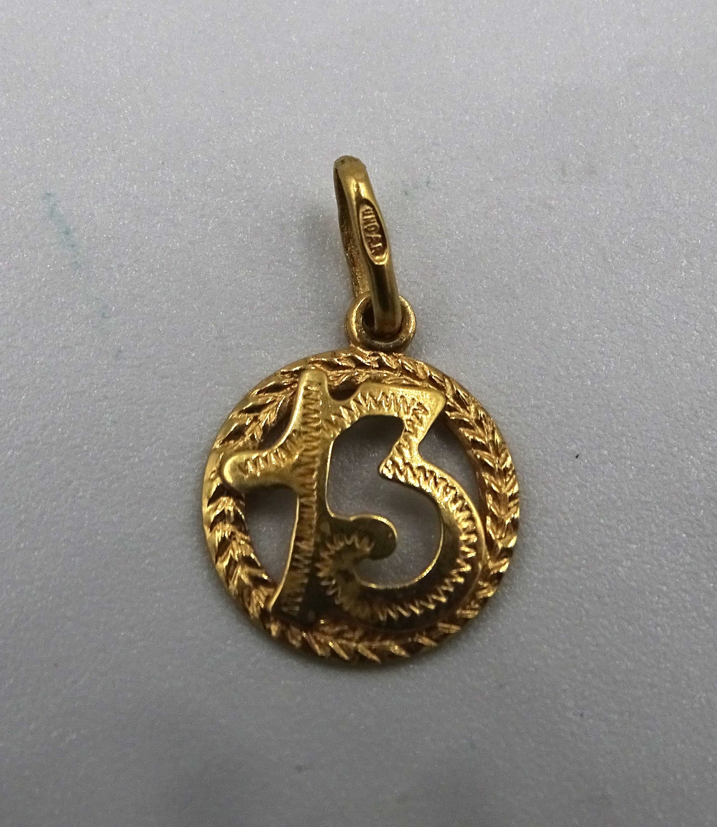 Italienischer 18K Nr. 13 Glücksbringer - Vintage Love Token Anhänger