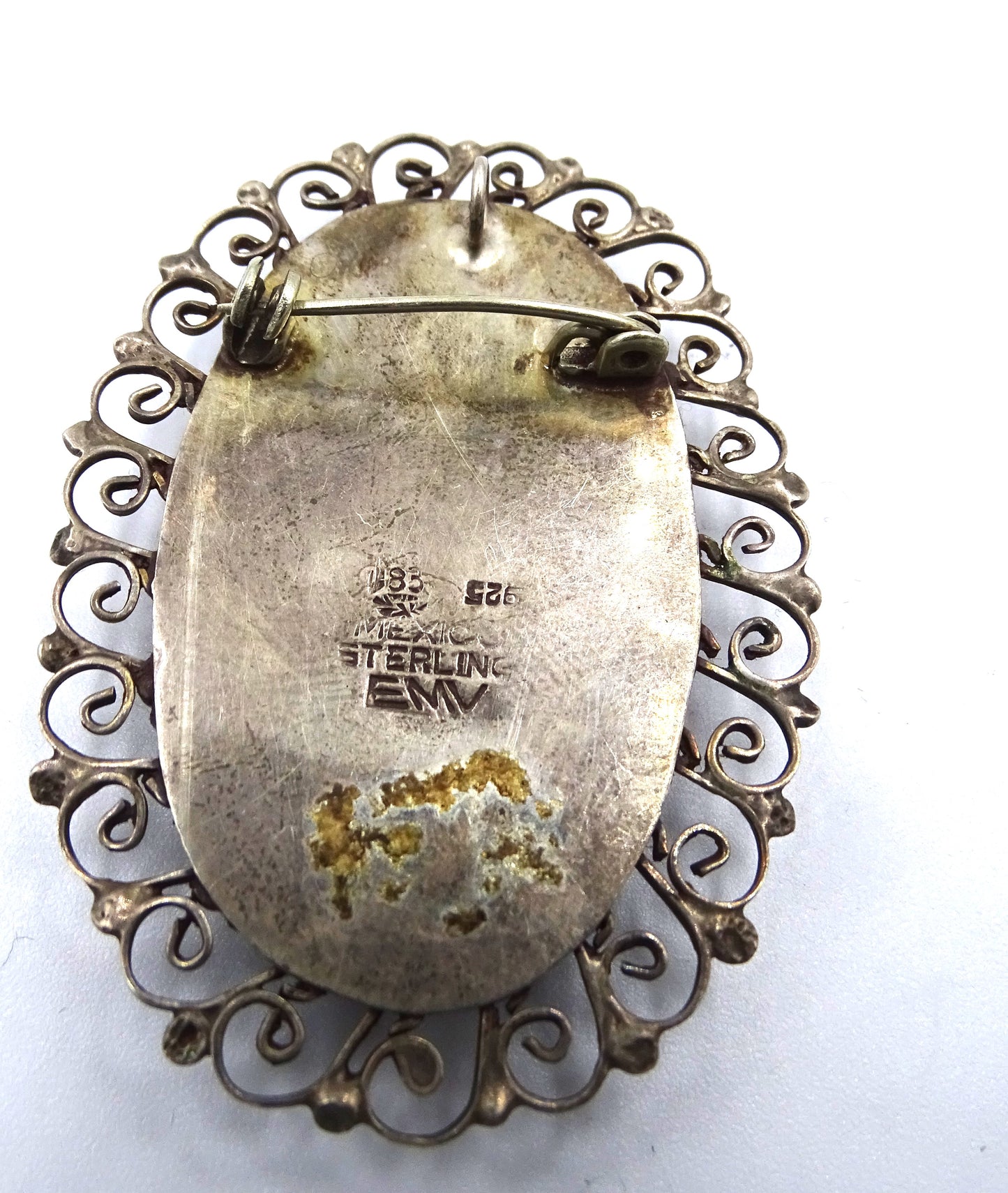 Elegante Vintage Taxco Sterling Silber Brosche/Anhänge