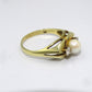 Eleganter Ring aus 14 kt Gelbgold mit Perlen und Diamant