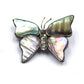 Vintage Sterling Silber Abalone Muschel Schmetterling Brosche/Anstecknadeln