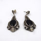 Exquisite Silber ART DECO Ohrringe mit Onyx