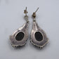 Exquisite Silber ART DECO Ohrringe mit Onyx