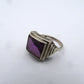 Design-Ring mit Amethyst in 835er Silber, Größe 52