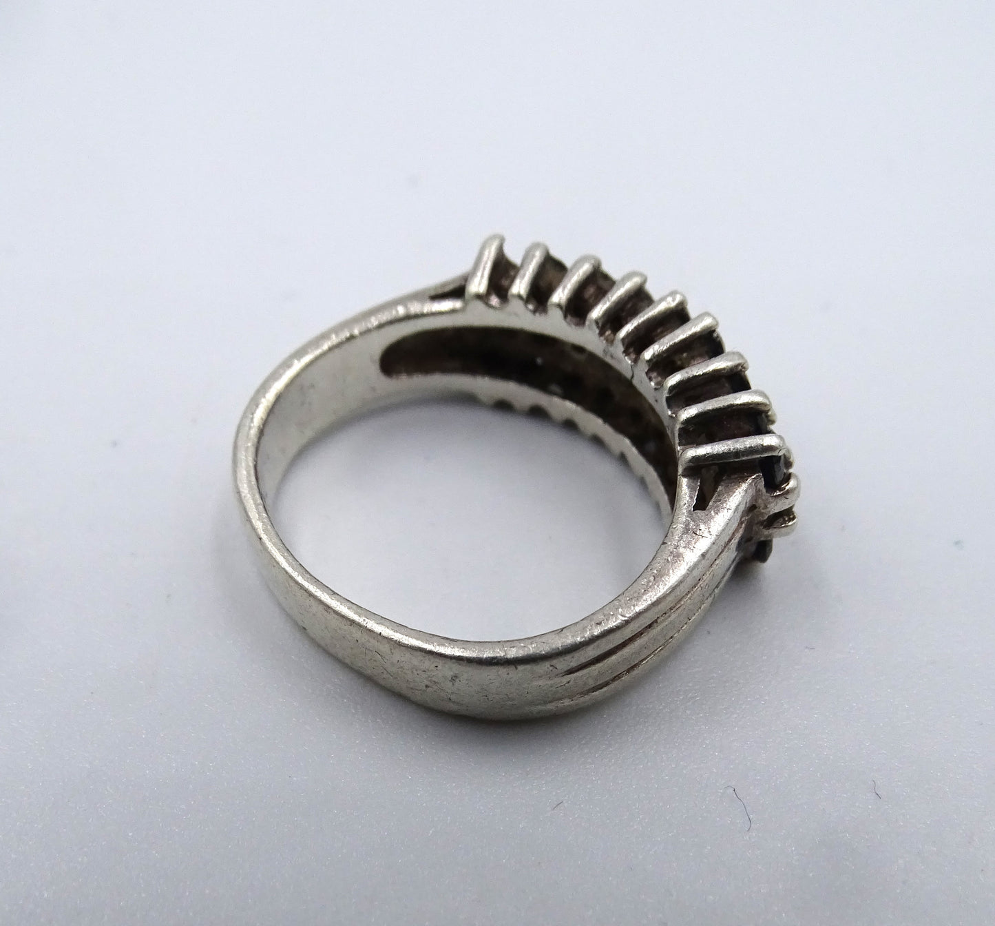 925er Silber Ring mit rosa Steinen - Größe 55