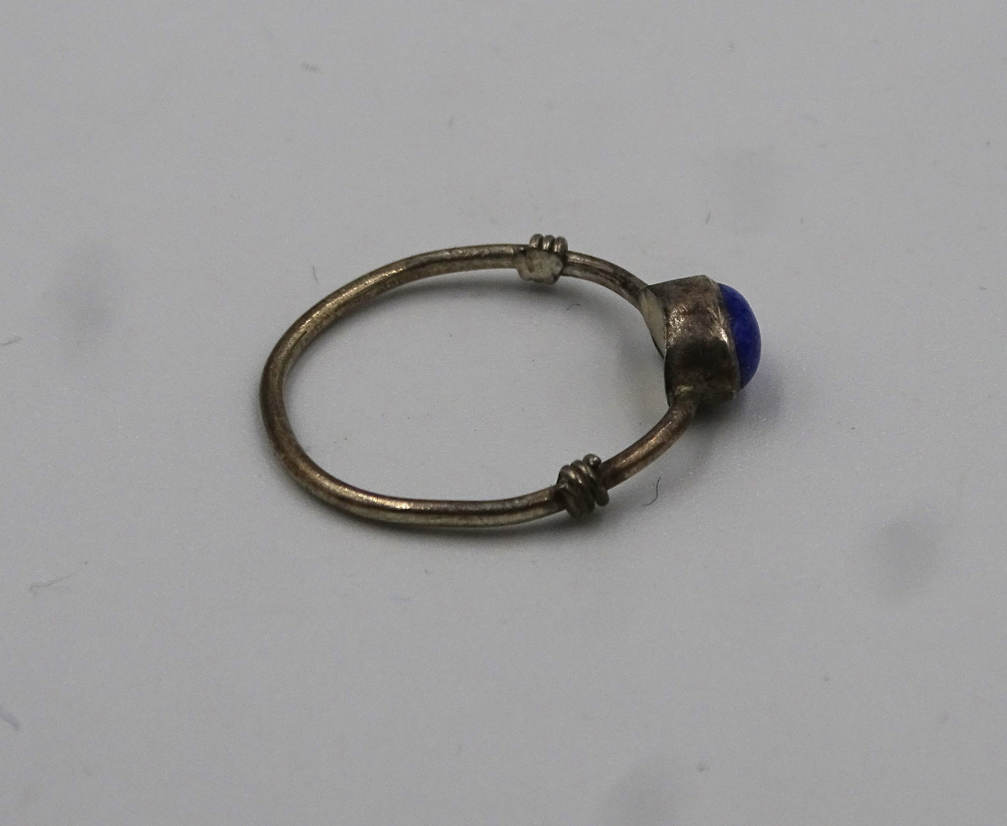 Exquisite Lapis Lazuli Ring, 925er Silber, Größe 56