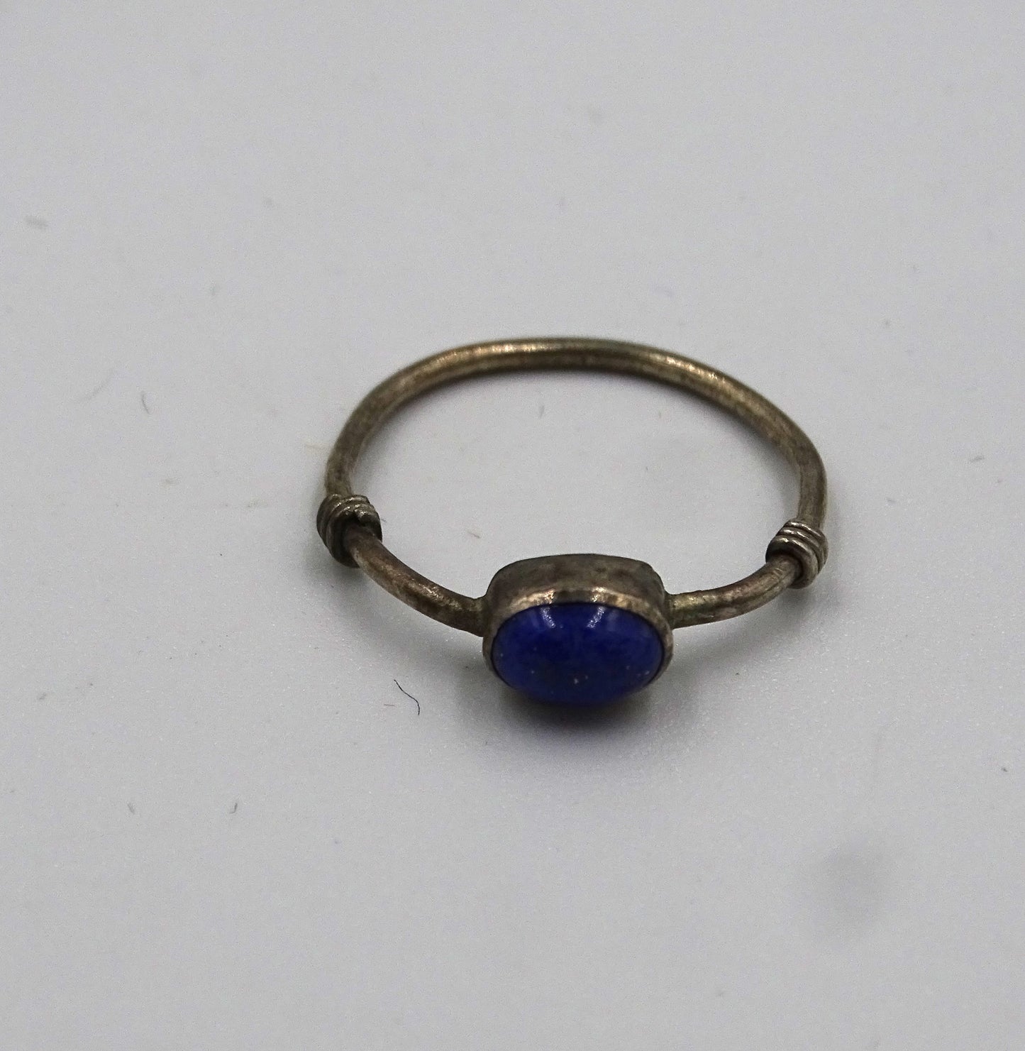 Exquisite Lapis Lazuli Ring, 925er Silber, Größe 56