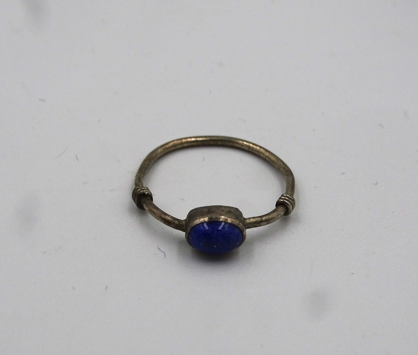 Exquisite Lapis Lazuli Ring, 925er Silber, Größe 56