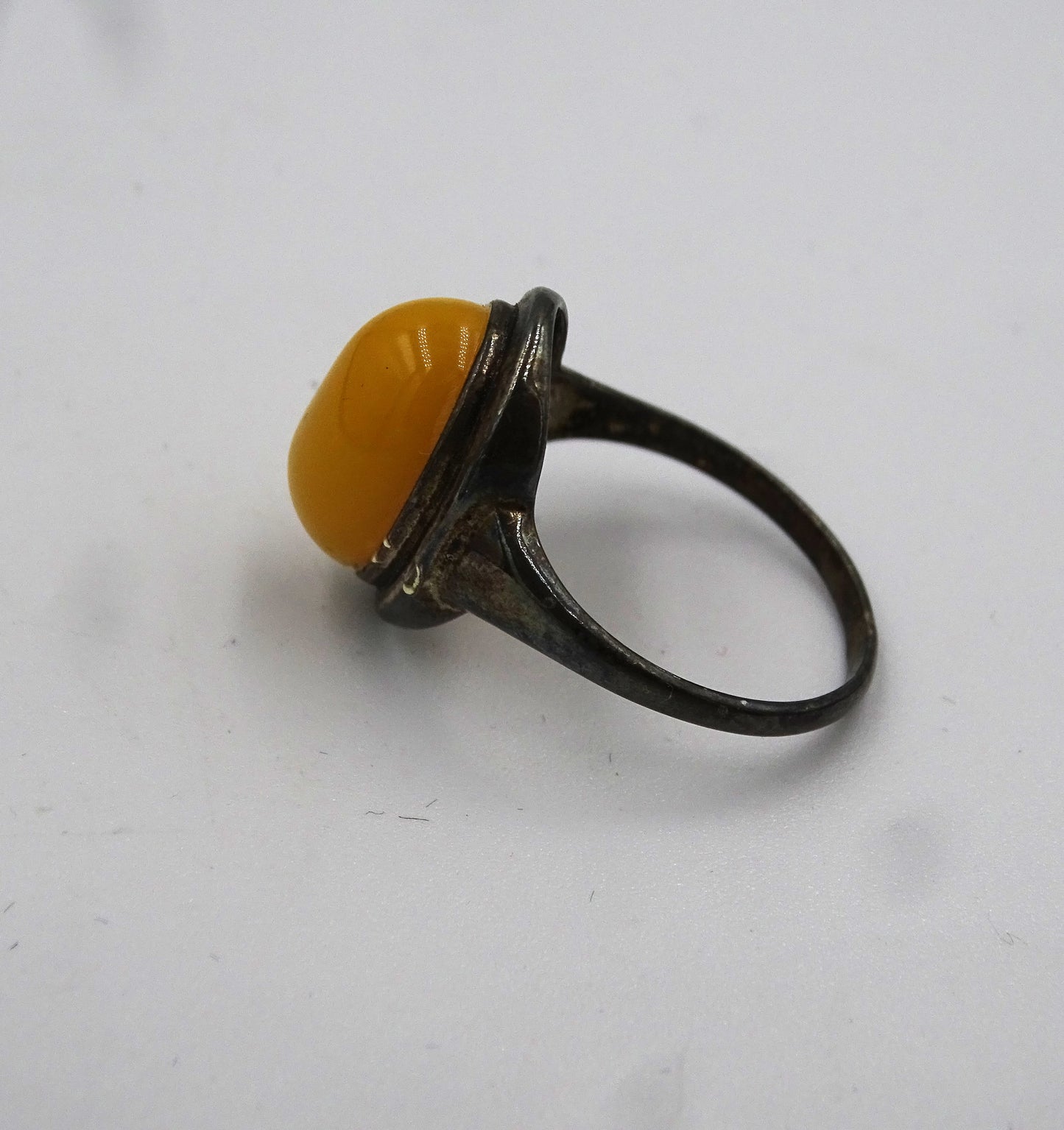 Ring in Bernstein-Optik, Größe 16 - Silber 925