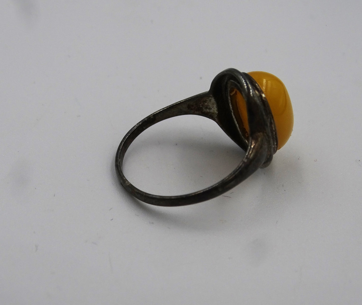 Ring in Bernstein-Optik, Größe 16 - Silber 925