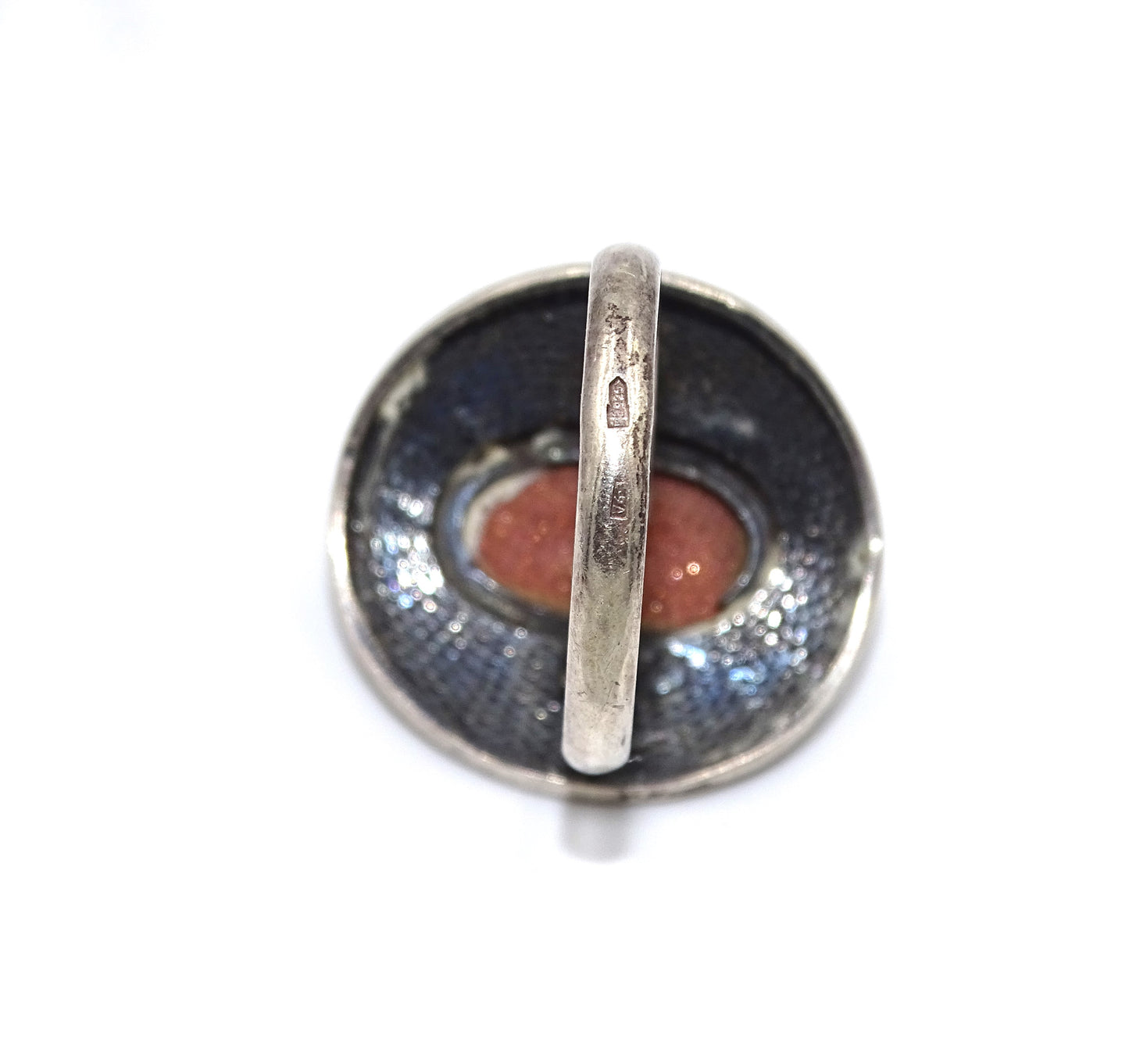 Sonnenstein Ring aus 925er Silber - Handgemachter Schmuck