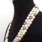 Vintage Echte Perlenkette mit Dreifach-925-Silberverschluss