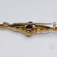 Antike Jugendstil  Gold Brosche mit Amethyst und Perlen