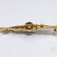 Antike Jugendstil  Gold Brosche mit Amethyst und Perlen