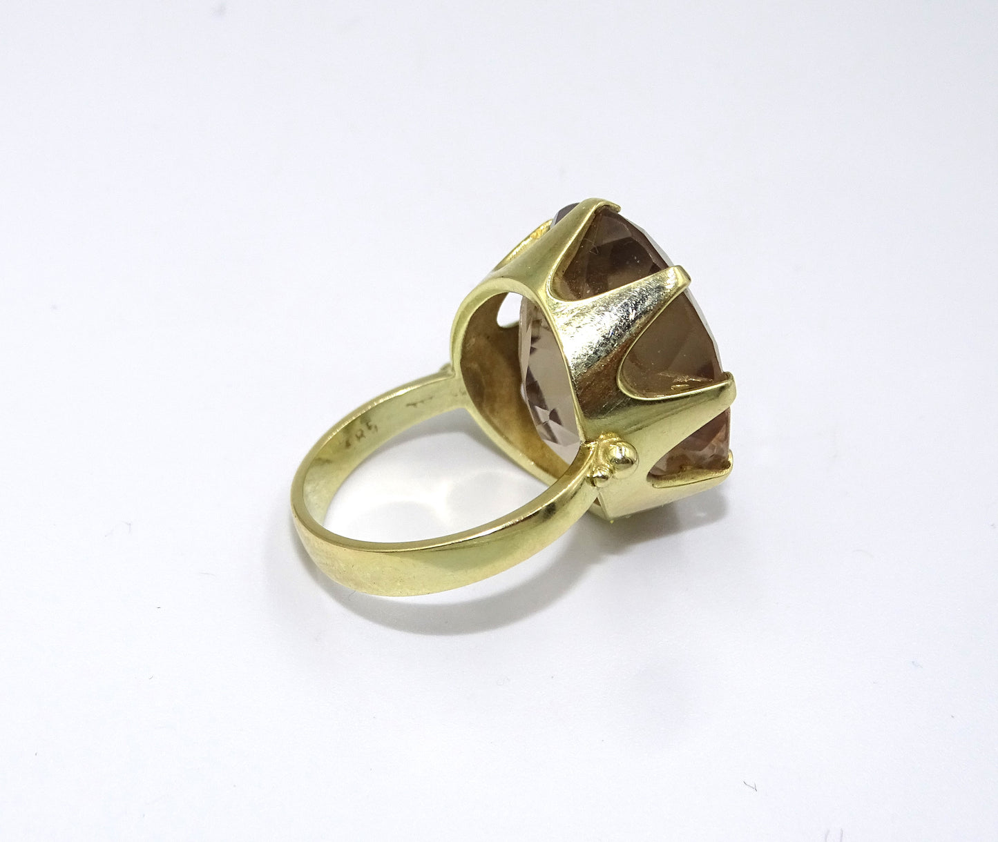 Ring Unikat Citrin 14k Gold Handarbeit (Größe 57)