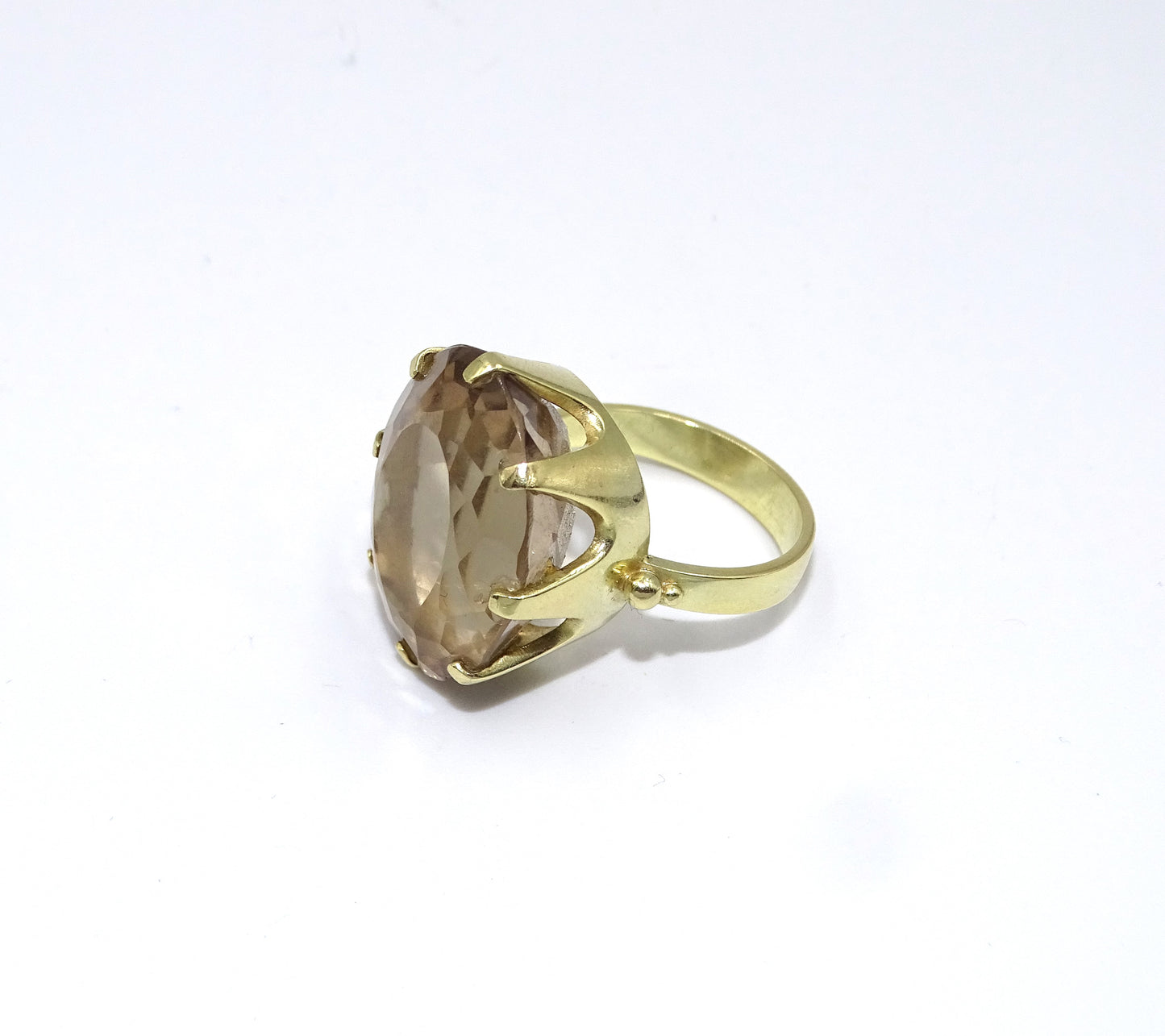 Ring Unikat Citrin 14k Gold Handarbeit (Größe 57)