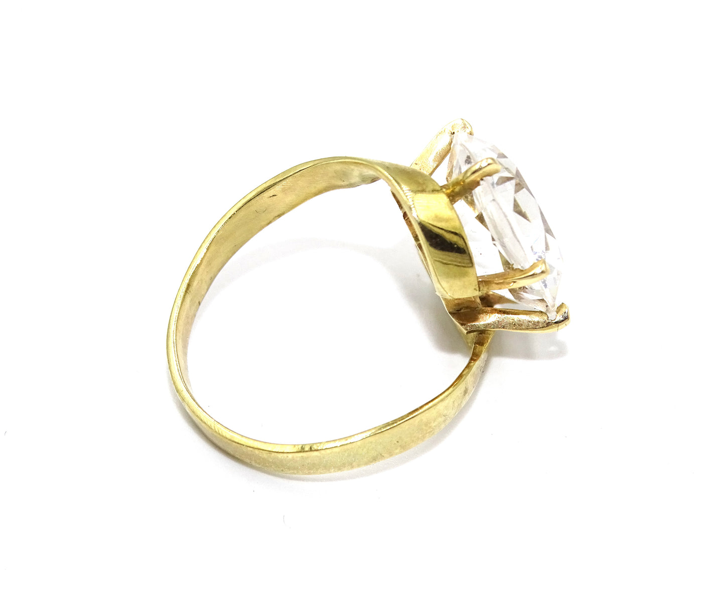 Designerring mit Großem Stein in Gold (Größe 61)