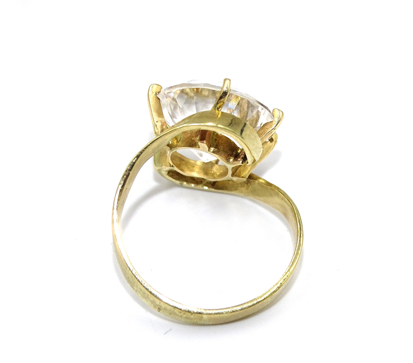 Designerring mit Großem Stein in Gold (Größe 61)