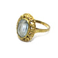 Vintage Ring in 8k Gelbgold mit Zartblauem Spinell im Antik Look (Größe 53)