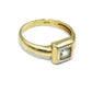 Vintage Ring mit 333er Gold und hellblauen Steinen, Größe 55