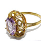 Vintage Damen Ring aus 333er 8 Karat Gelbgold mit Amethyst, Größe 56
