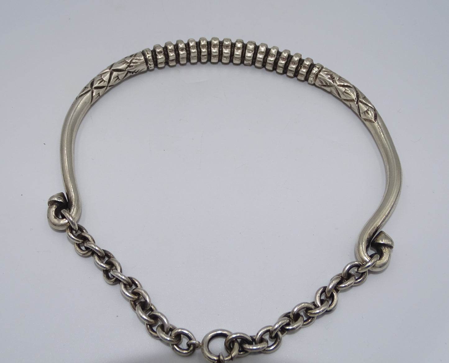 Vintage Antik Ethnische Tribal Alt 925 Silber Halskette aus Rajasthan